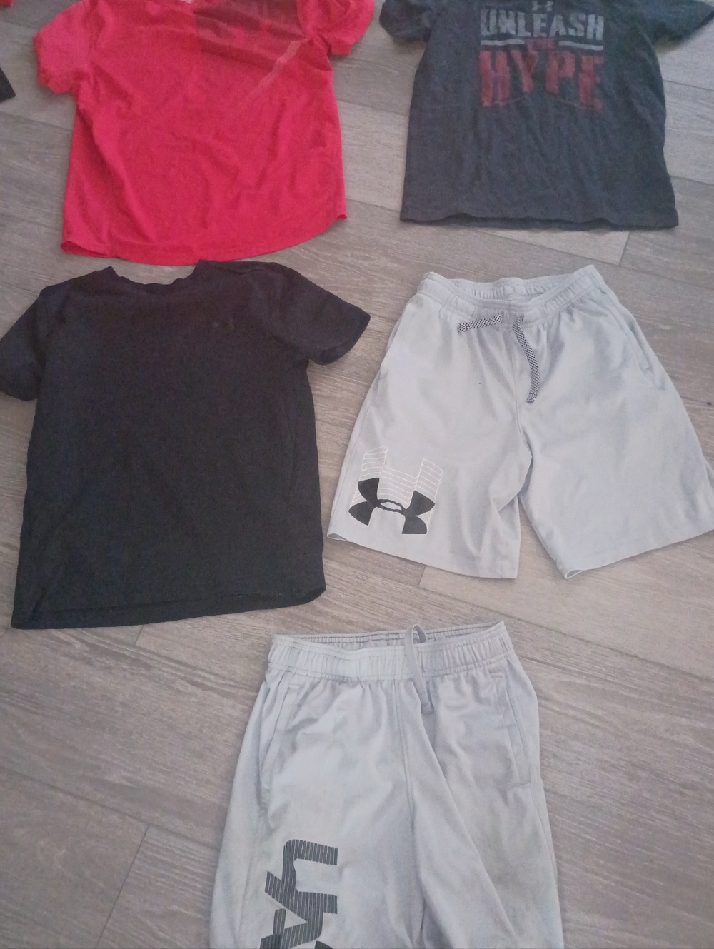 Under Armour Light Gray Performance Shorts with Black Logo